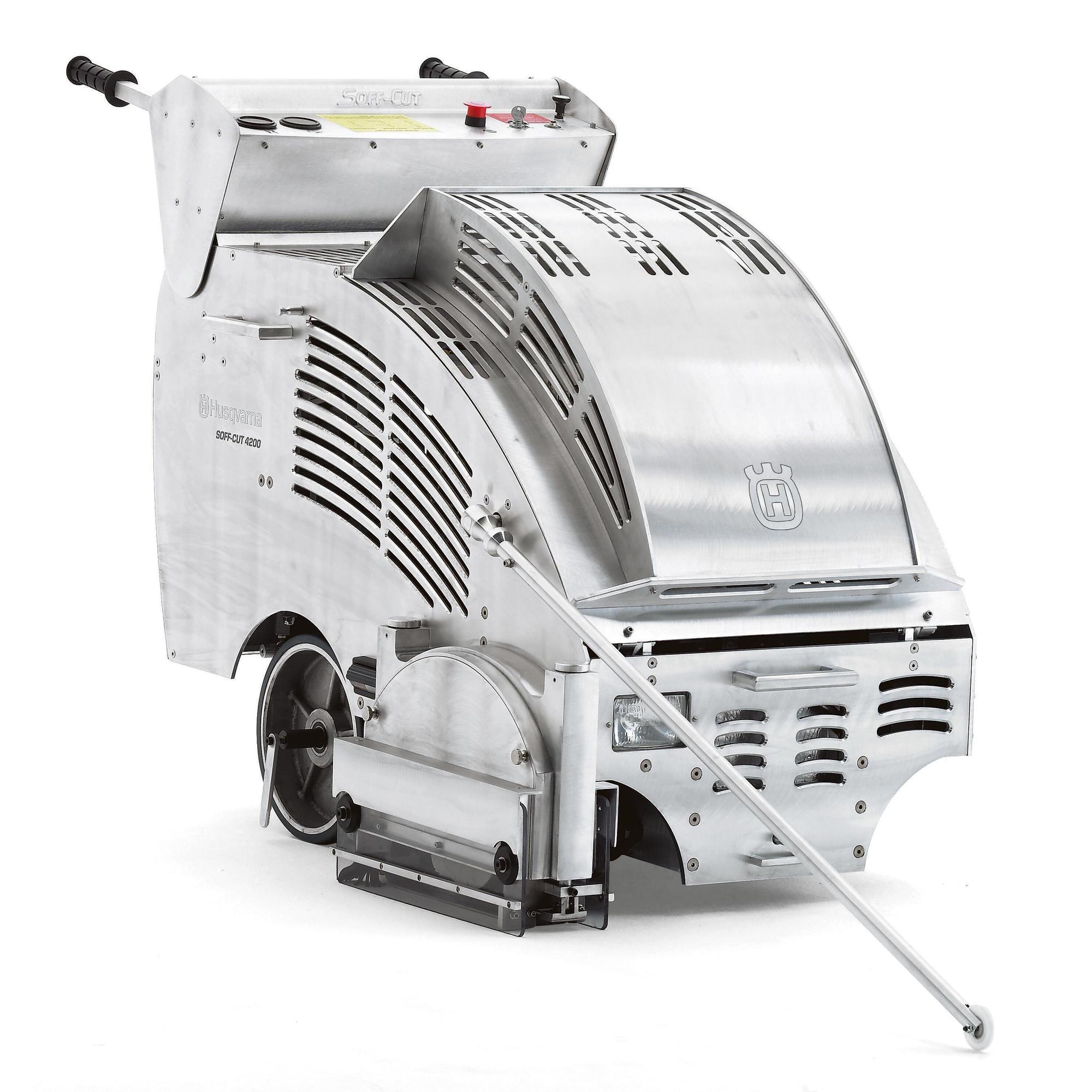 Husqvarna, Self-propelled early entry saw. 1.125in.-3in. cut., Blade Diameter 12 in, Max. Cutting Depth 3 in, Power Type Gasoline, Model# SOFF CUT 4200 w/VAC PORT